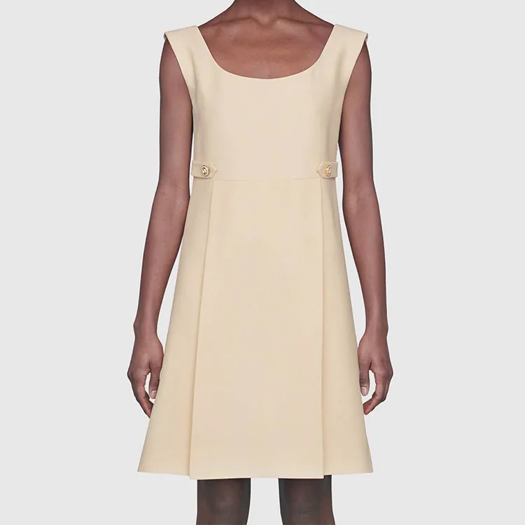 GUCCI Sleeveless Dresses Women's White-3