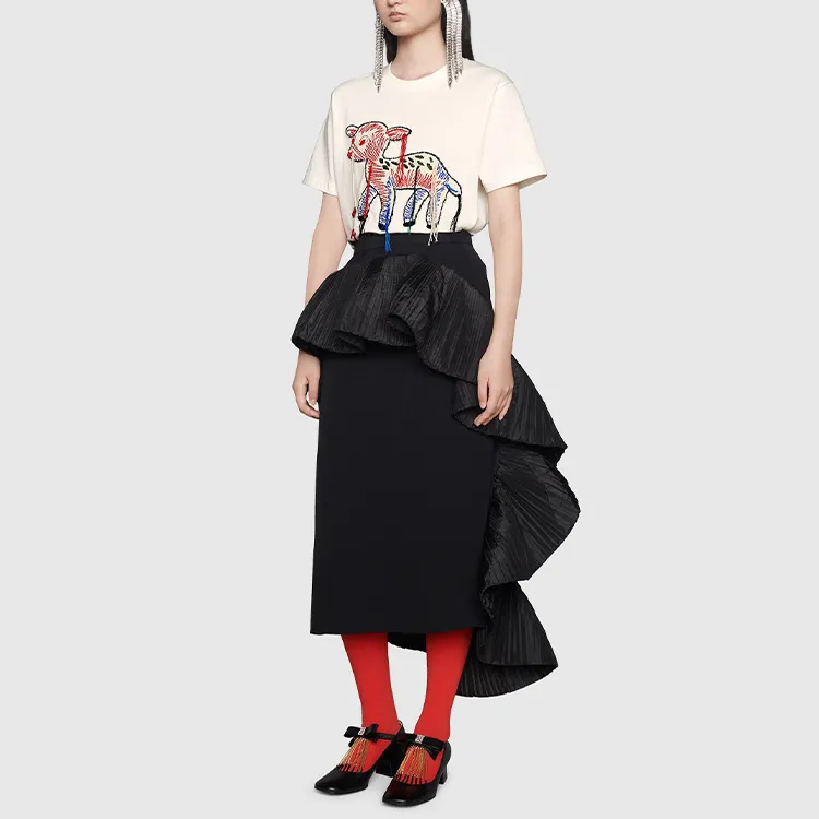GUCCI Regular T Shirt Women's Ecru-1