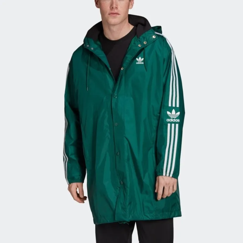 adidas originals Long WB Medium Style Wind Coat Male Green-2