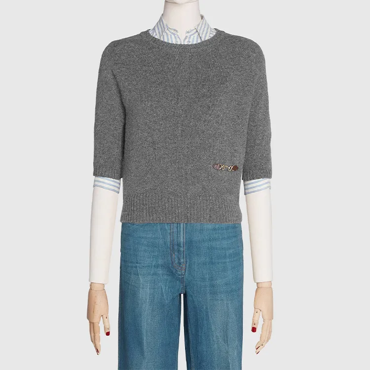 GUCCI Horsebit embellished Knitted Top-1