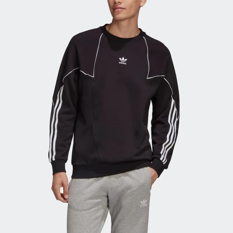 Adidas Originals BIG TREFOIL Sweatshirts Men Black-2