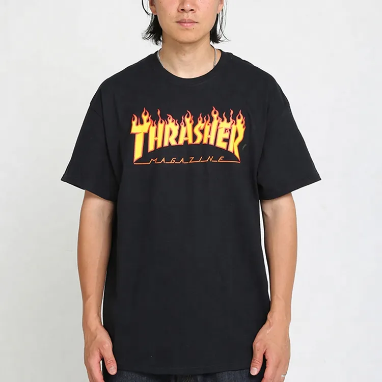 Thrasher Flame Short Sleeve T-Shirt Black-2