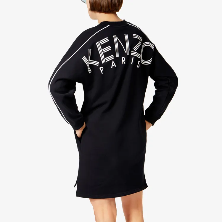 KENZO Long Sleeved Dresses Women's Black-3