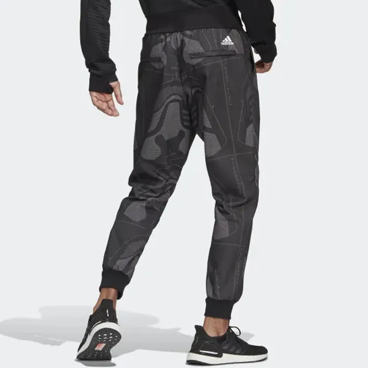 Adidas Sports Pants Men Black Light Gray-3