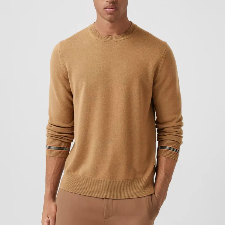 Burberry Sweaters Men Camel-3