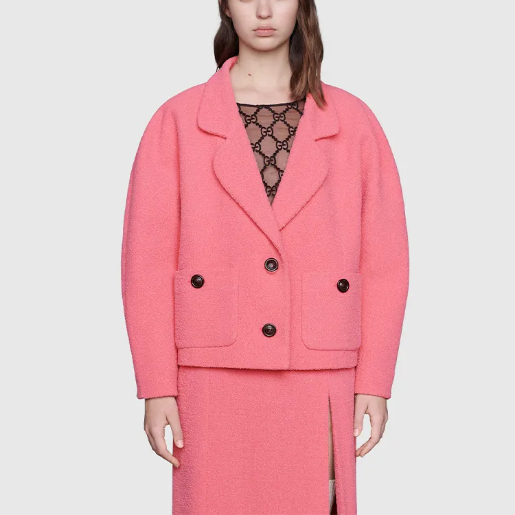 GUCCI Cropped Coats Women's Pink-2