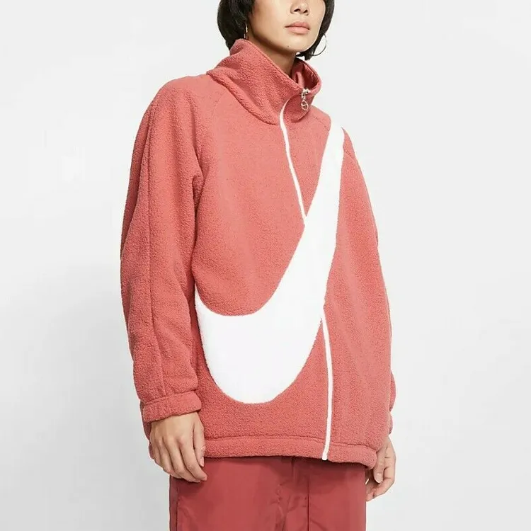 Nike Women'ss Reversible Swoosh Jacket Light Redwood/White-3