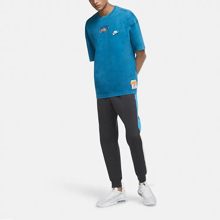 Nike Drop Shoulder Sleeve T-Shirt Men's Blue-0