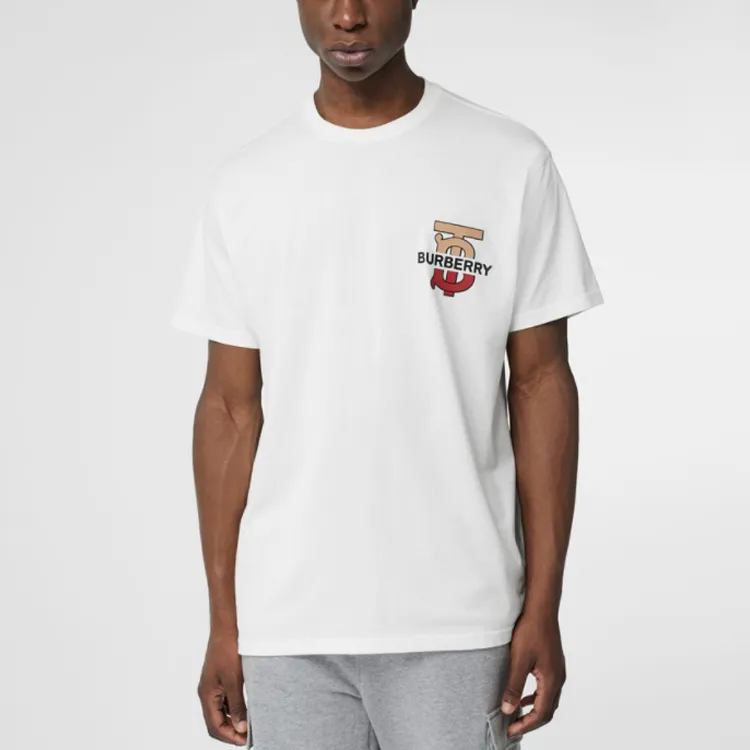 Burberry Monogram T Shirt Unisex White-1