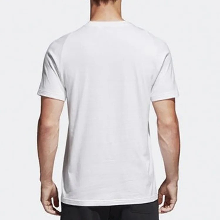 Adidas Set in Sleeve T Shirt Men's White-3