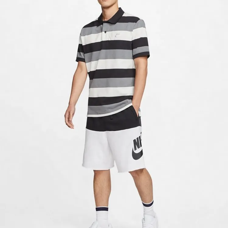 Nike Polo Shirts Men Black Gray Color-2