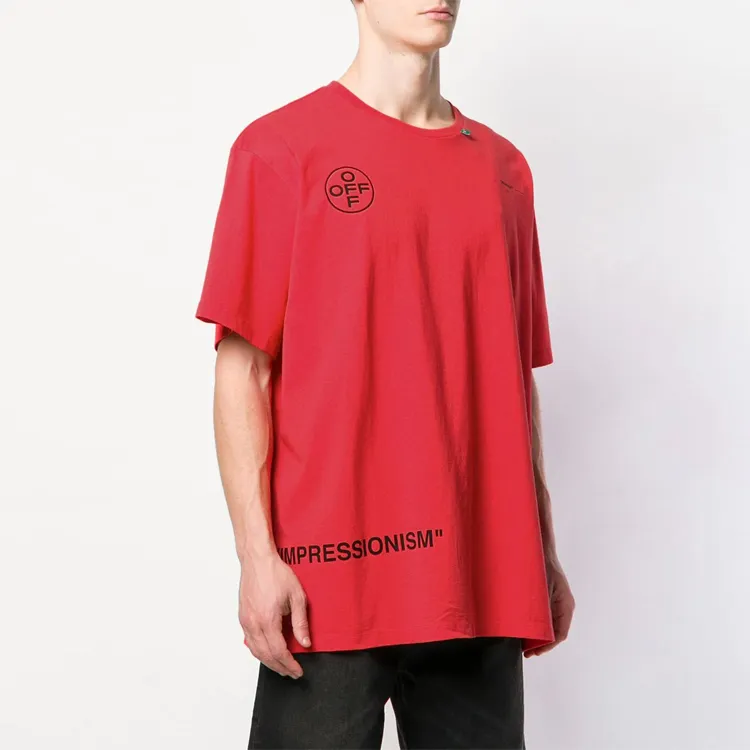 OFF WHITE Impressionism Diagonal Stencil Tee-3