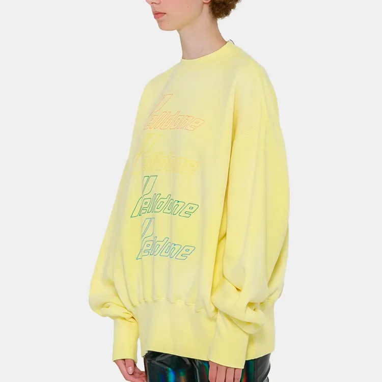 WE11DONE Sweatshirts Unisex Yellow-2