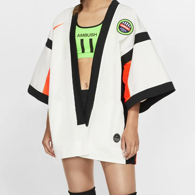 Nike X Ambush Top Numbering Jacket White/Orange-2