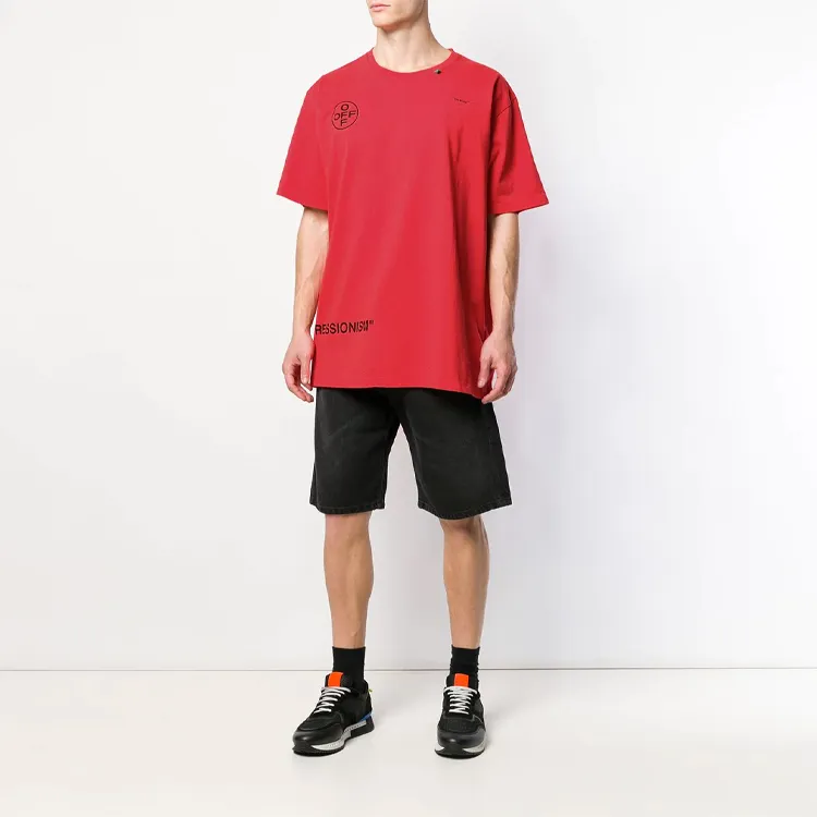 OFF WHITE Impressionism Diagonal Stencil Tee-5