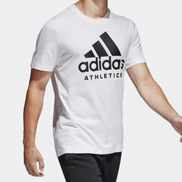Adidas Set in Sleeve T Shirt Men's White-4