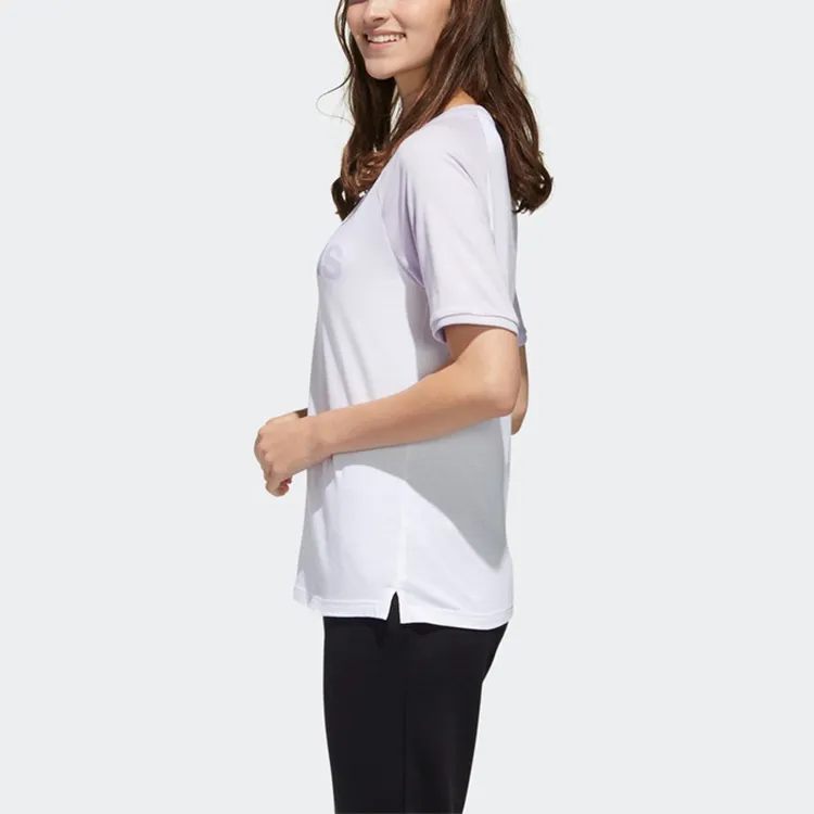 Adidas Neo Raglan Sleeve T Shirt Women's Light Purple White-4