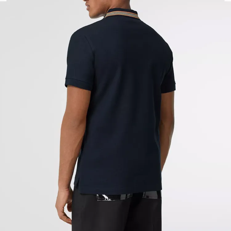 Burberry Polo Shirts Men Marine Blue-3