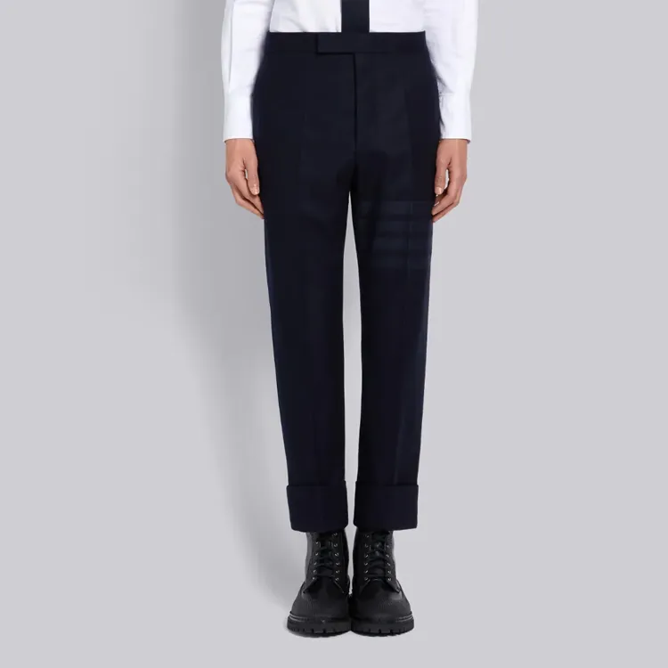 THOM BROWNE Tonal 4 Bar Flannel Trousers-2