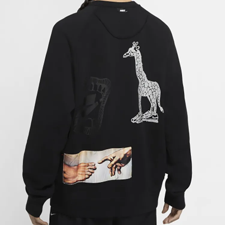 Nike Sportswear NSW 3M Reflective Graffiti Print Hoodie Black-3