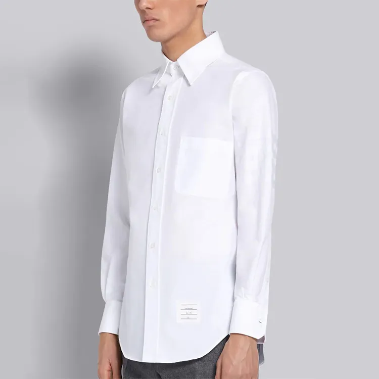 THOM BROWNE 4 Bar Oxford Shirt-3