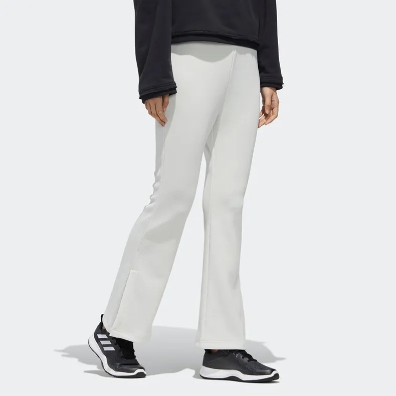 Adidas Knitted Sports Pants Women's Track Gray-4