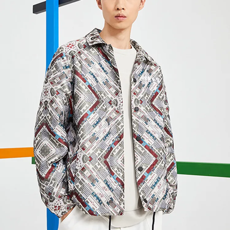 LiNing Jackets Men Yellow Gray All Over Print-3