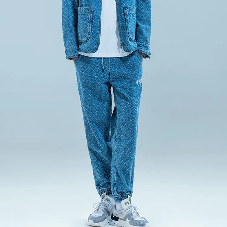 LiNing Jeans Men Light Gray Blue-2