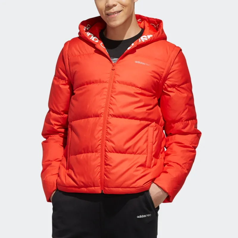 Adidas Neo Down Jacket Men's Orange Red-3