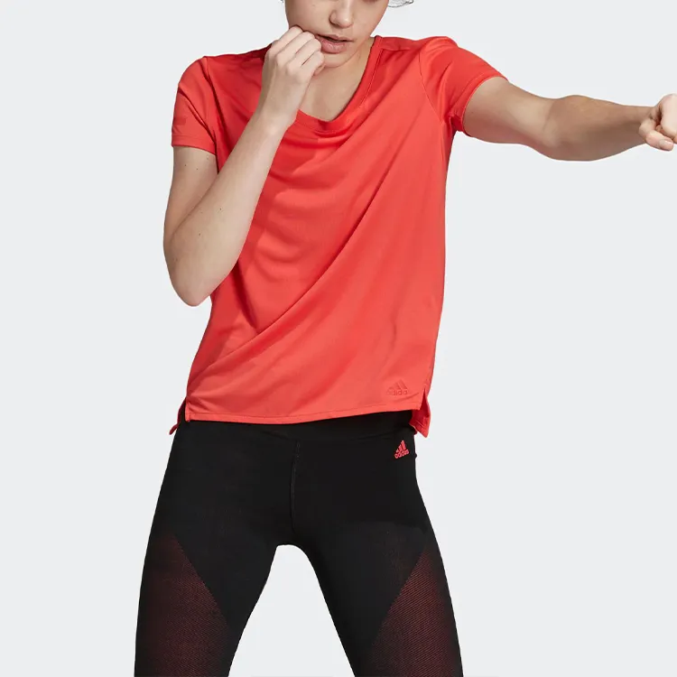 Adidas T Shirt Women's Coral Pink-4
