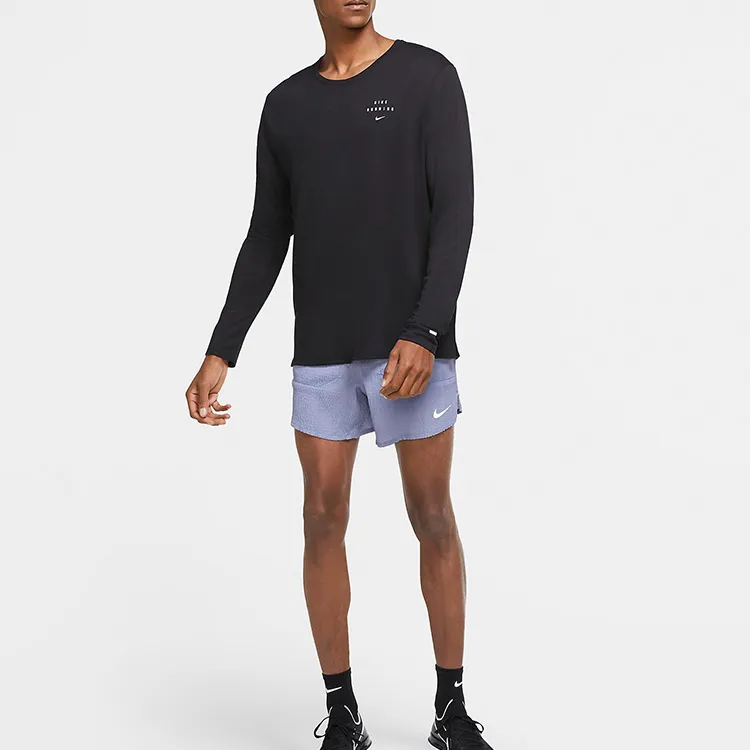 Nike MILER T Shirts Men Black-2