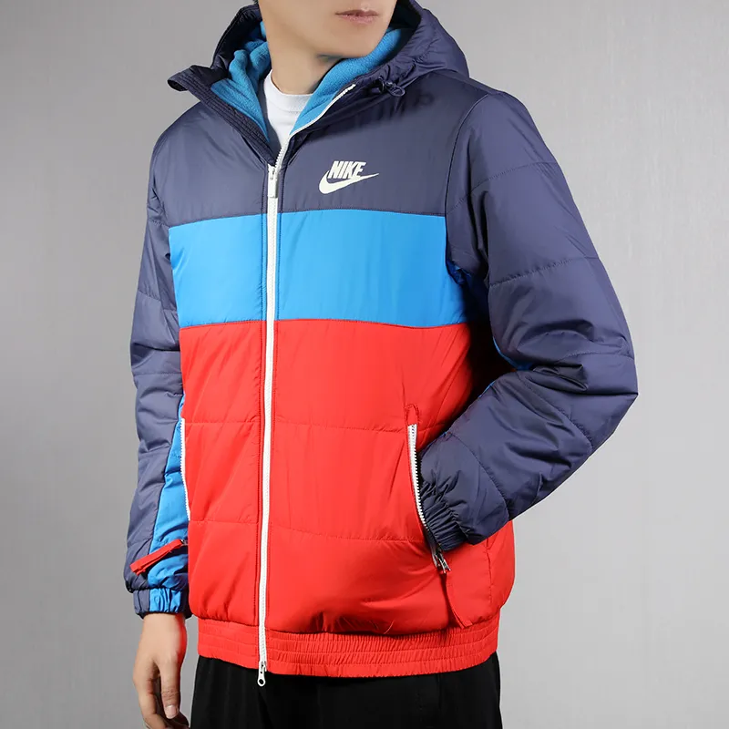 Nike Puffer Jackets Men Blue-3