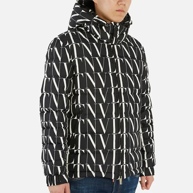 Valentino Down Jackets Men Black White-4