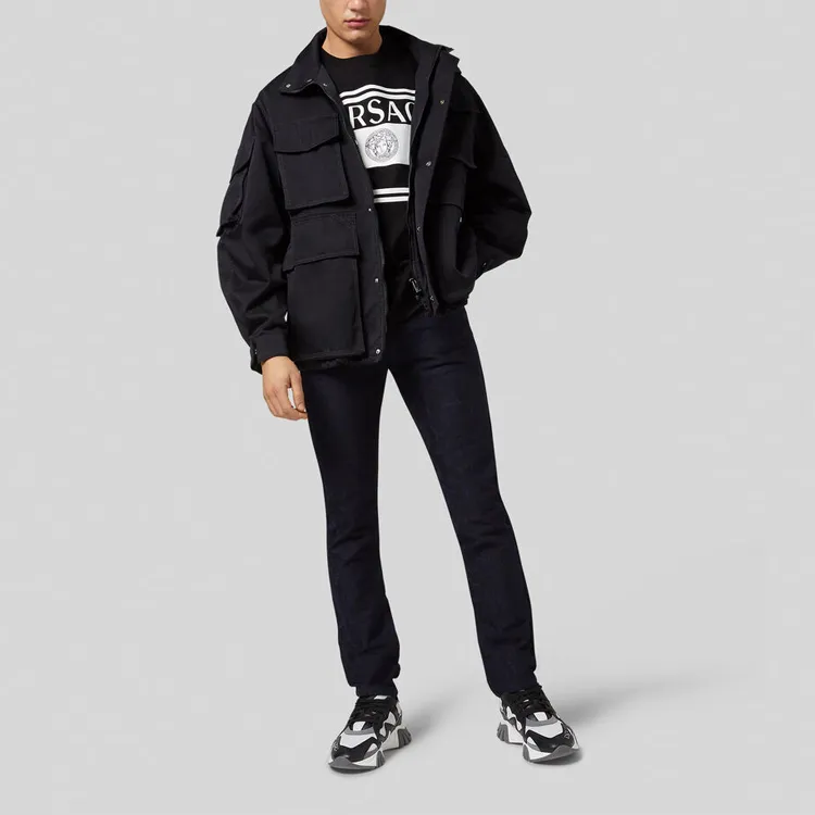 VERSACE T Shirts Men Black-3