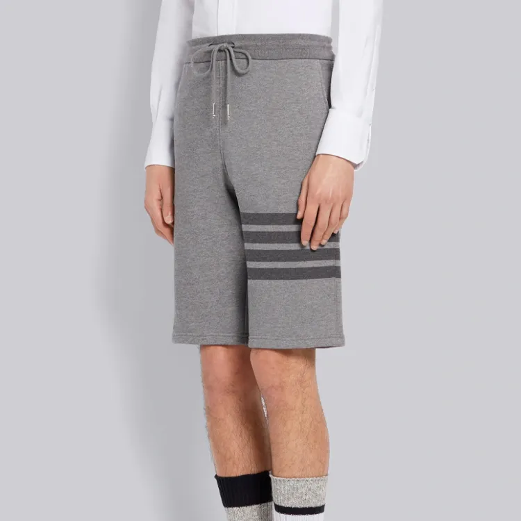 THOM BROWNE Cotton Striped Track Shorts-5