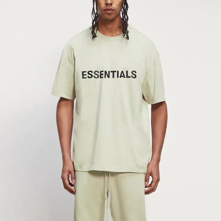 Fear Of God Essentials FW20 T Shirt Men's Gray Green-2