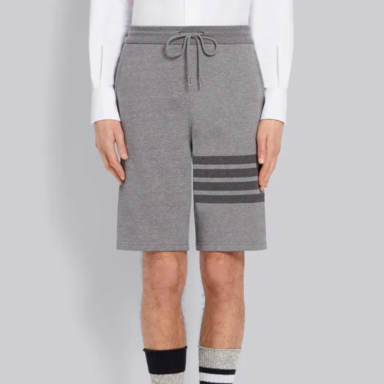 THOM BROWNE Cotton Striped Track Shorts-3
