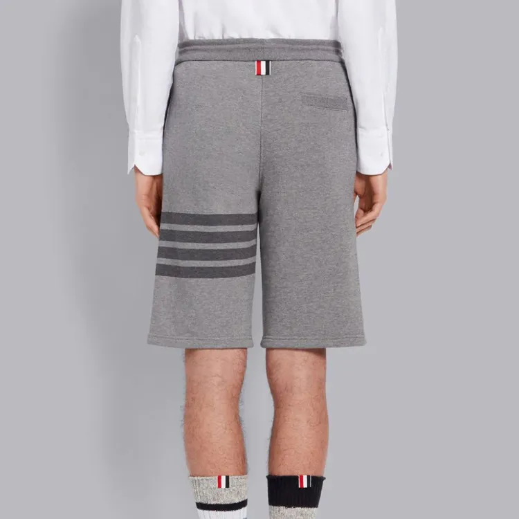 THOM BROWNE Cotton Striped Track Shorts-4
