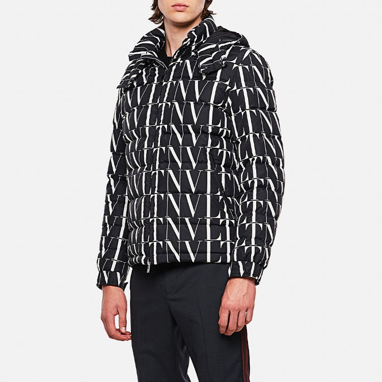 Valentino Down Jackets Men Black White - POIZON
