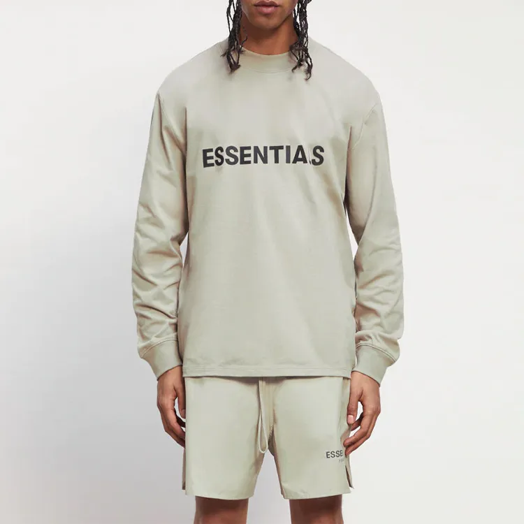 Fear Of God Essentials Boxy Long Sleeve T Shirt Applique Logo-1