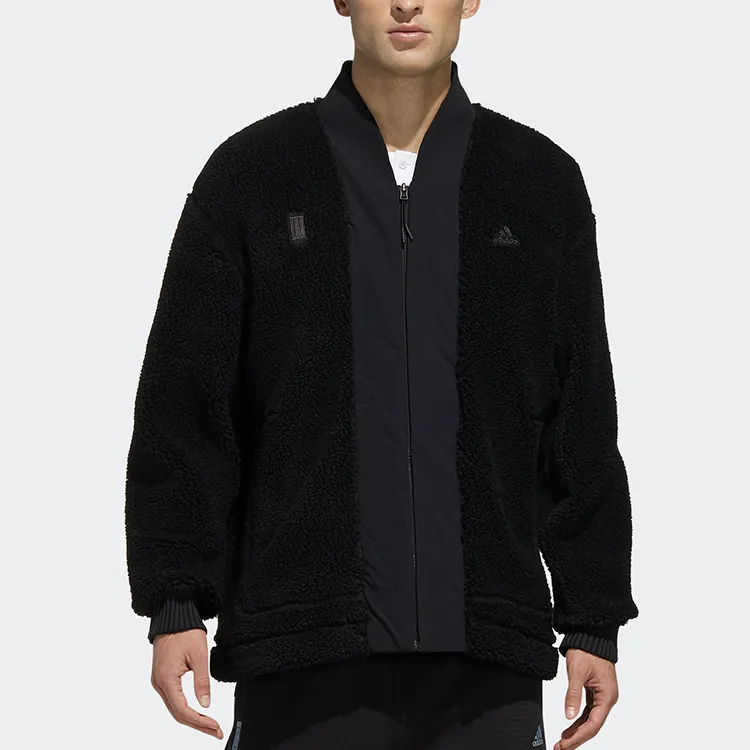 Adidas Velvet Jackets Men Black-2