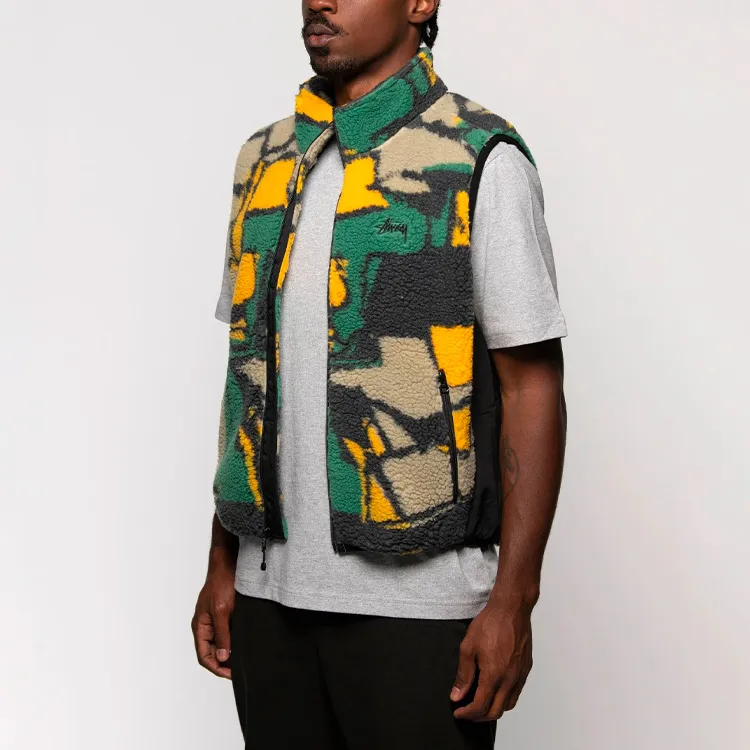 Stussy Block Sherpa Vest-2