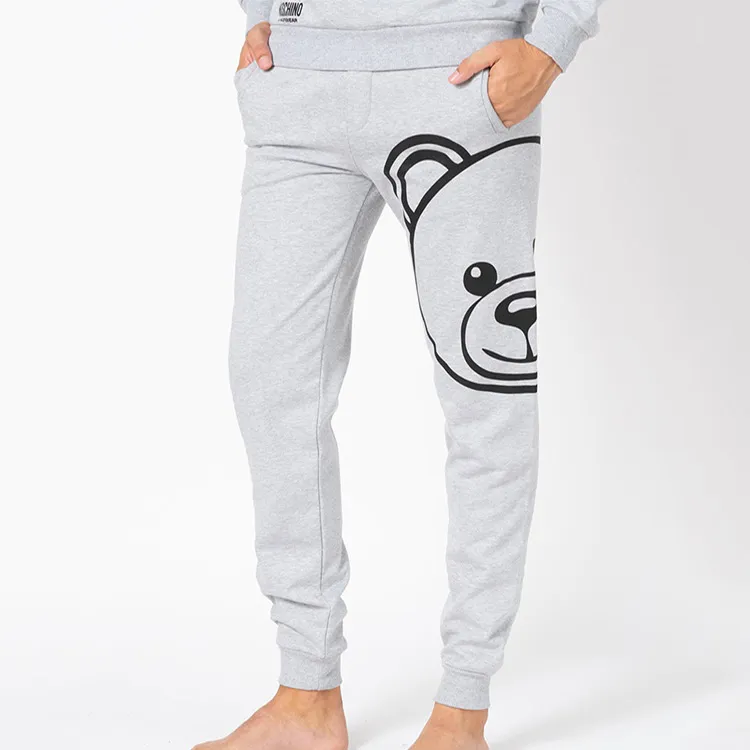 MOSCHINO Knitted Sweatpants Men Gray-2