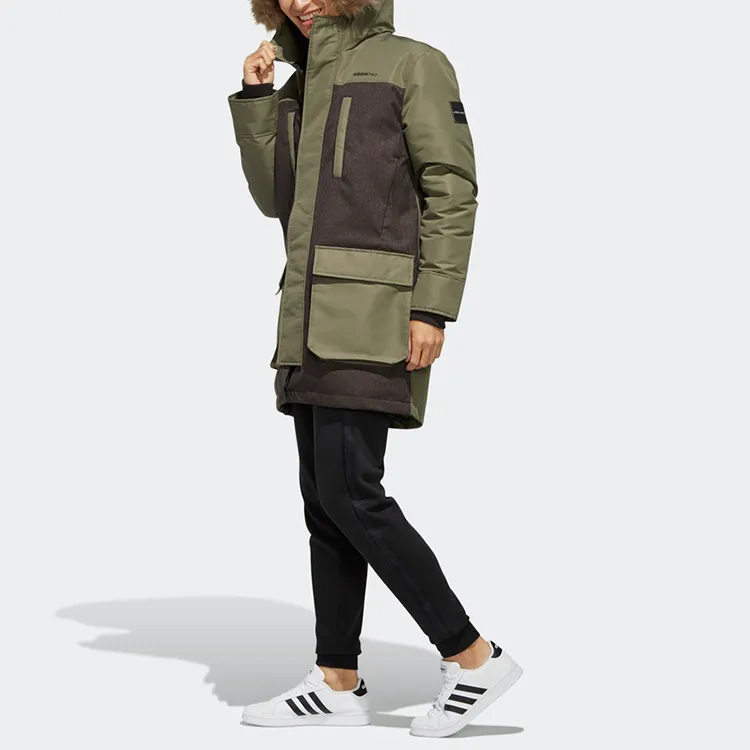Adidas Neo Down Jackets Men Khaki Brown-4