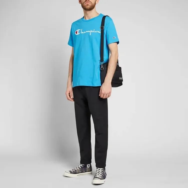 Champion T Shirts Unisex Blue-4