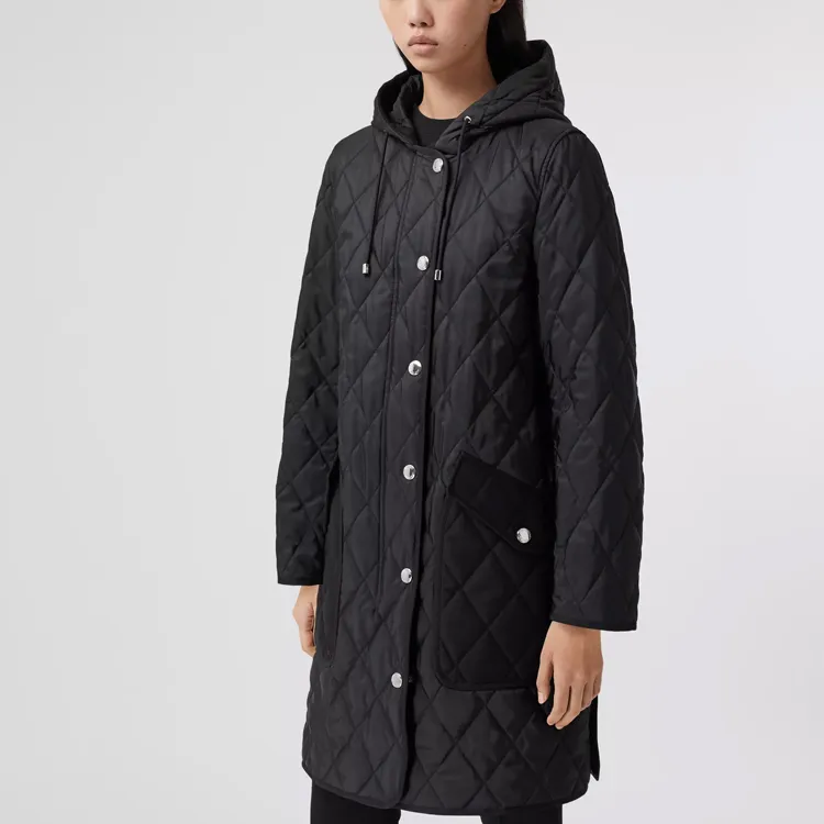 Burberry Diamond quilted Hooded Coat-2