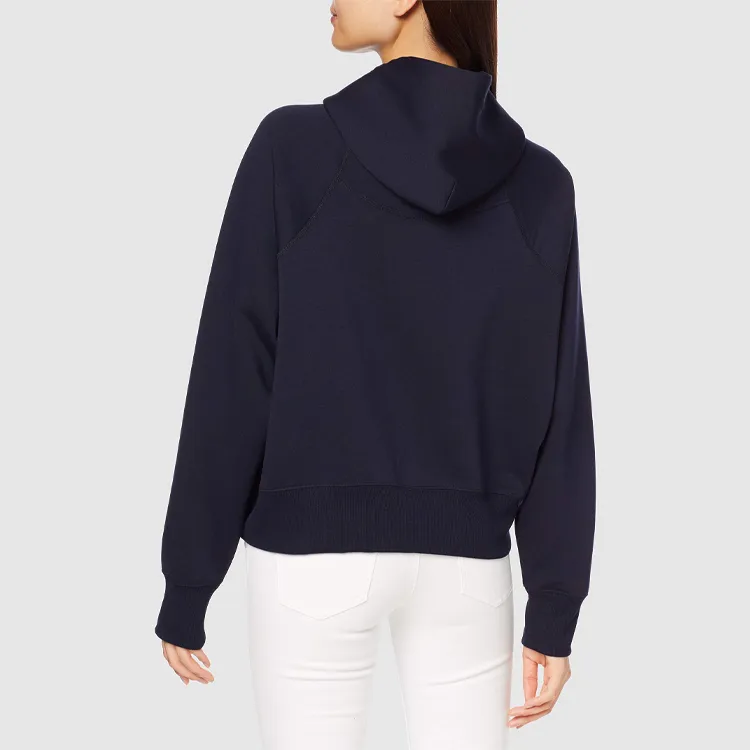 Champion Hooded Loose Fit Regular Sweatshirt Japan Version Women's Navy Blue-2