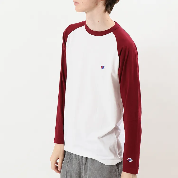 Champion T Shirts Unisex White Burgundy-3