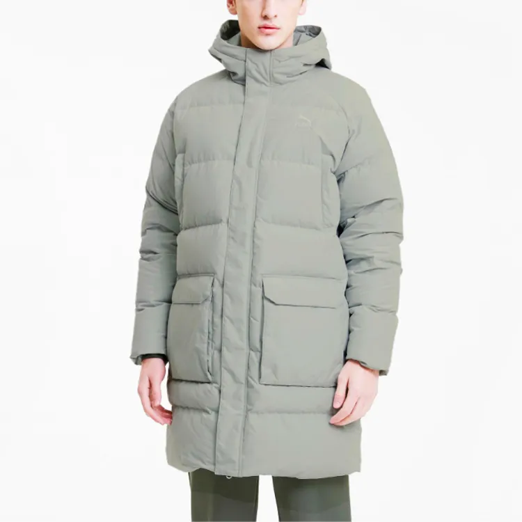 PUMA Down Jacket Winter Men's Gray Green-2