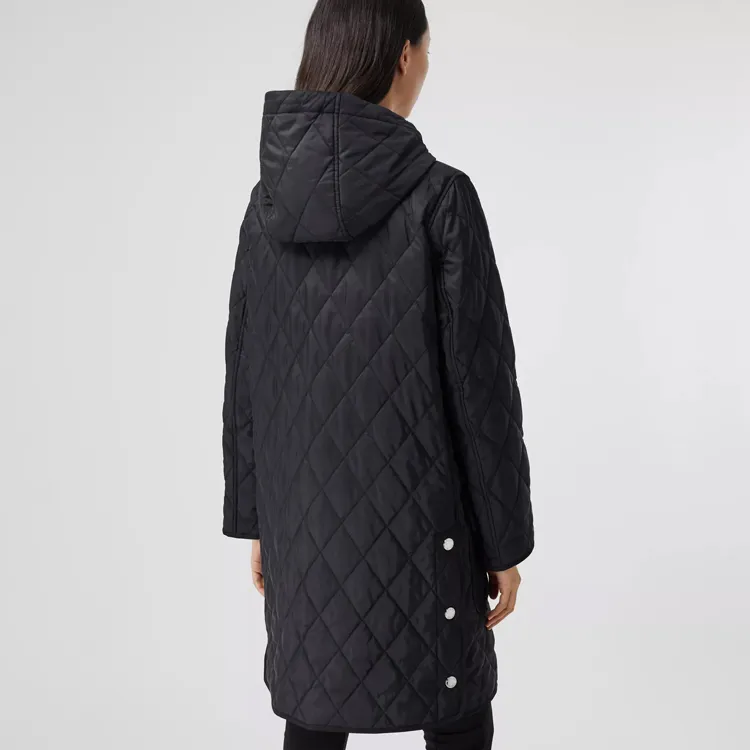 Burberry Diamond quilted Hooded Coat-3